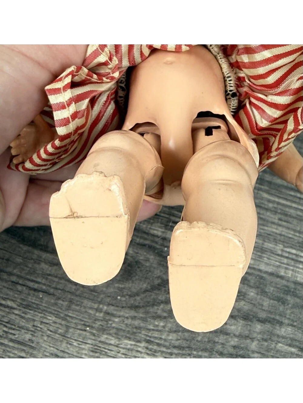 Vintage 8.5 Inch Sleepy Eye Hard Plastic Doll Blonde Ginny Walker Style